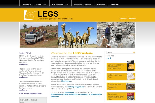 livestock-emergency.net site used Legs