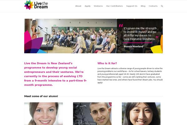 livethedream.org.nz site used Live-the-dream