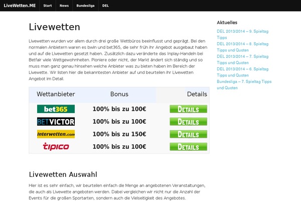 WordPress website example screenshot