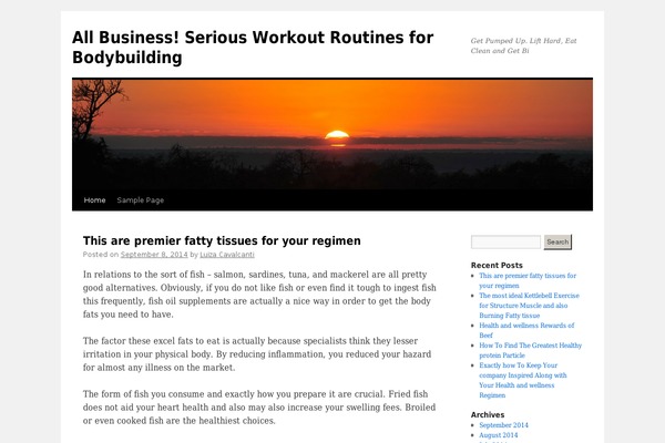 Twenty Ten theme site design template sample