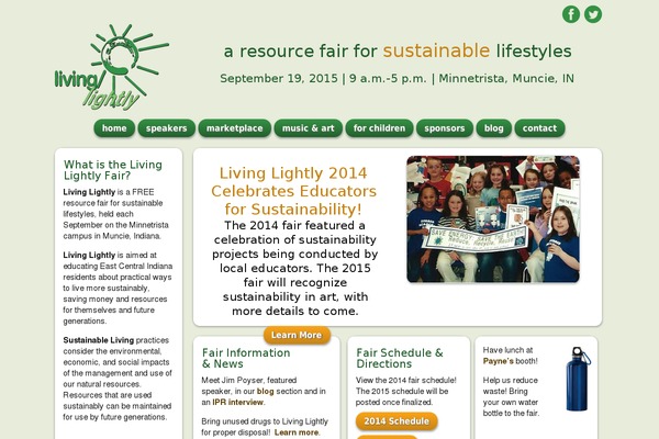 livinglightlyfair.org site used Livinglightly2014