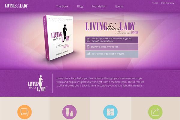 Living theme site design template sample