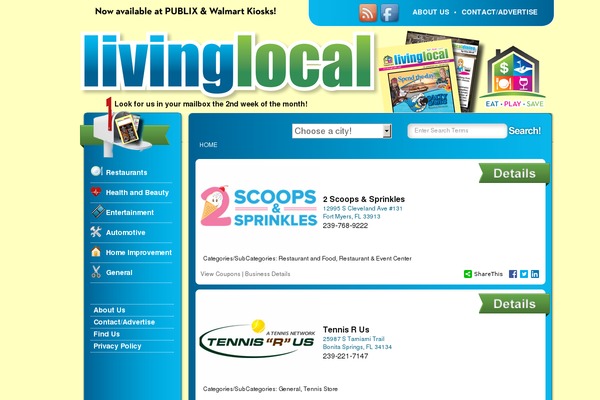 livinglocalfl.com site used Bettercoupons