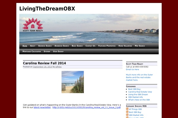 livingthedreamobx.com site used Weaver