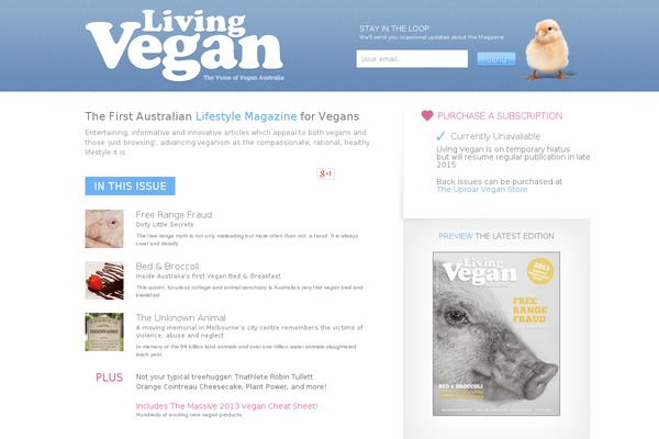 livingvegan.com.au site used Livingvegan_theme