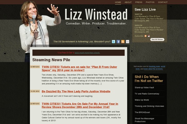 lizzwinstead.com site used Lizz