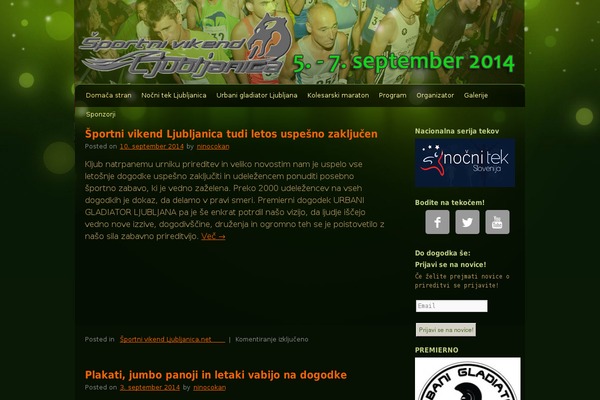 ljubljanica.net site used Modern Green Theme