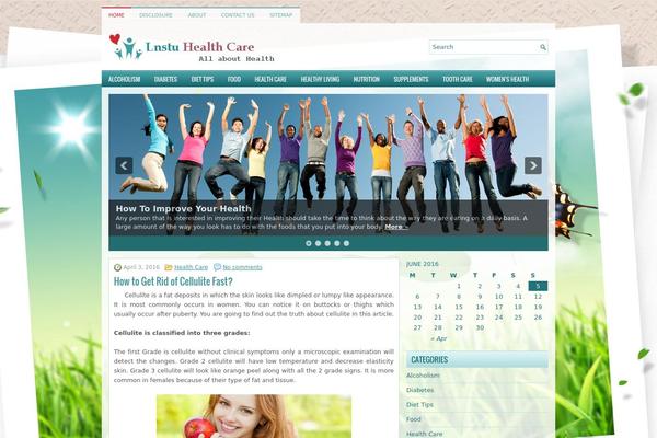 Healthwp theme site design template sample