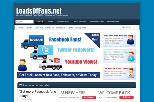 loadsoffans.net site used Shopperpress