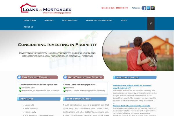 Vantage theme site design template sample