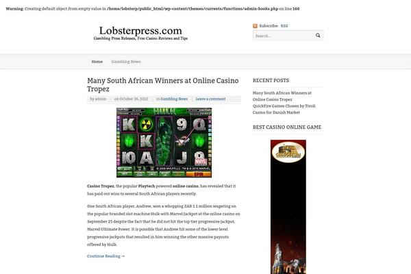 lobsterpress.com site used Currents