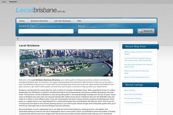 Vantage theme site design template sample