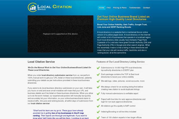 localcitationservices.com site used Academy-pro