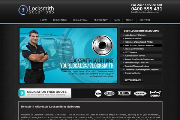 Locksmith theme site design template sample