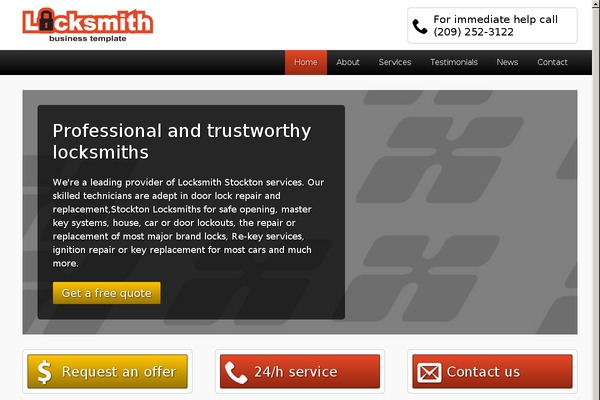 Locksmith theme site design template sample