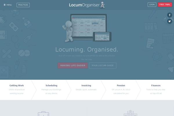 locumorganiser.com site used Locumorganiser