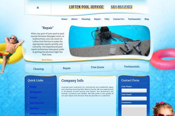 loftenpoolservice.com site used Loften