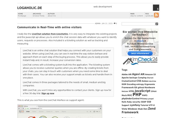 WordPress website example screenshot