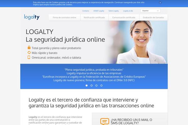 logalty.com site used Seguridad