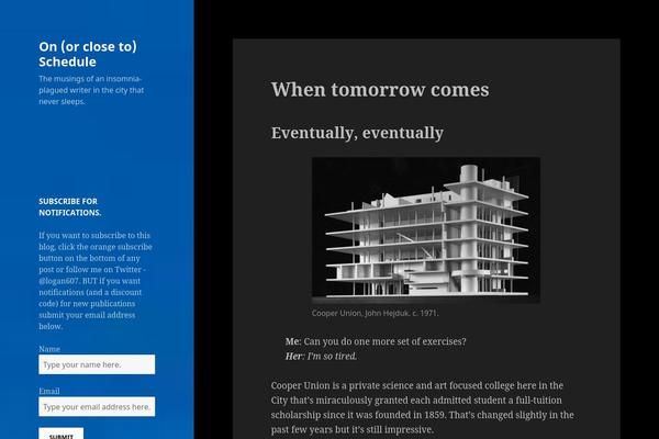 Twenty Fifteen theme site design template sample