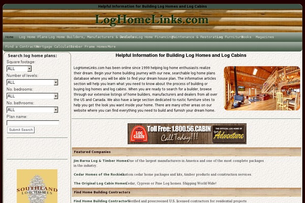 loghomelinks.com site used Weaver-ii-pro-child