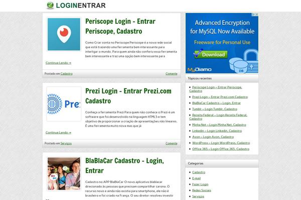 loginentrar.com.br site used Login