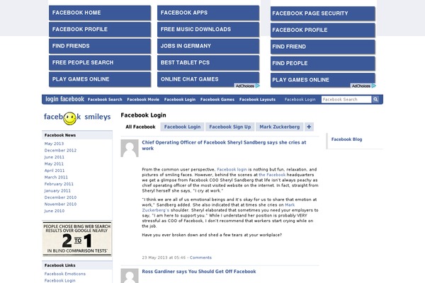 loginfacebook.net site used Smells Like Facebook