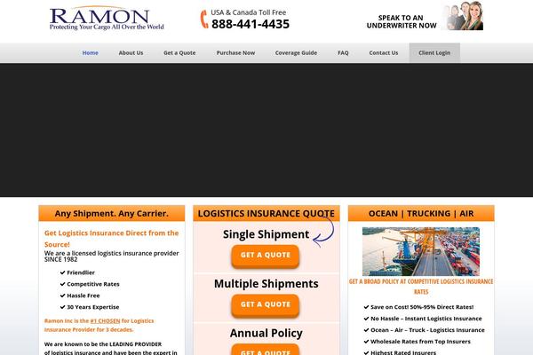 logisticsinsurancedirect.com site used Poptheme