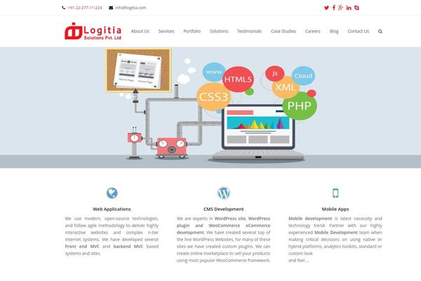 Total theme site design template sample