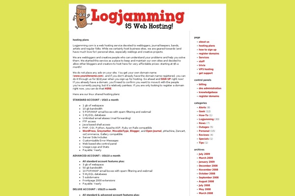 logjamming.com site used Logjamming-old