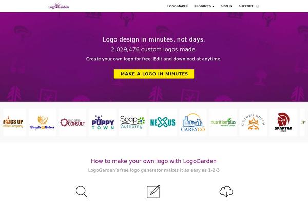 logogarden.com site used Logogarden