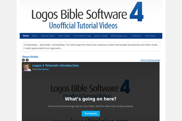 logosbiblesoftwaretraining.com site used Logos4tutorials