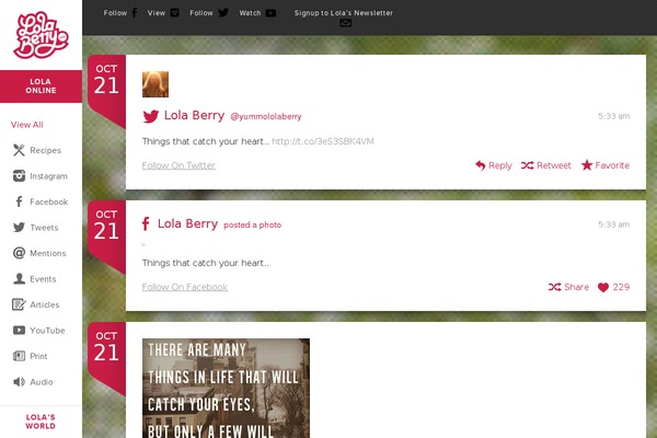 lola theme websites examples