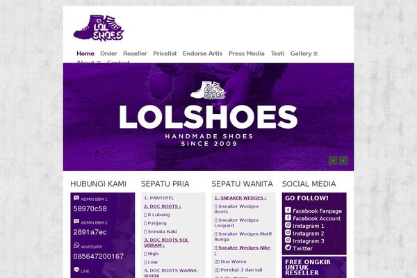 lolshoes.com site used Loltheme