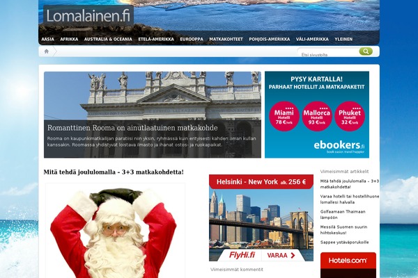 lomalainen.fi site used Lomalainen-teema