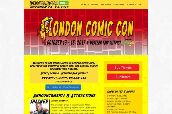 londoncomiccon.ca site used Dt-the7-new