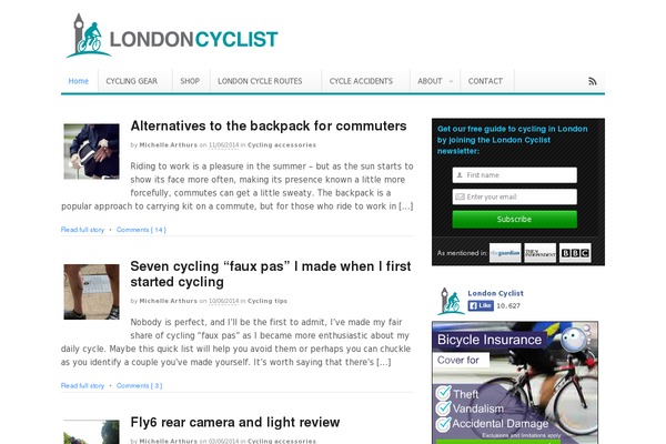 londoncyclist.co.uk site used Cravingspro-1.1.0