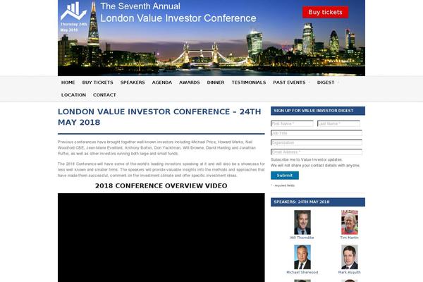 Conference website example screenshot