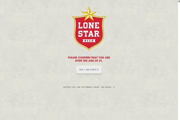 lonestarbeer.com site used Brand
