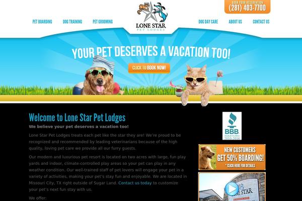 lonestarpetlodges.com site used Lonestar