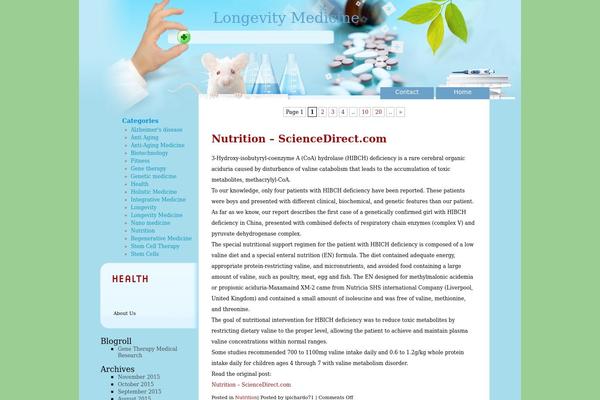 Health theme site design template sample