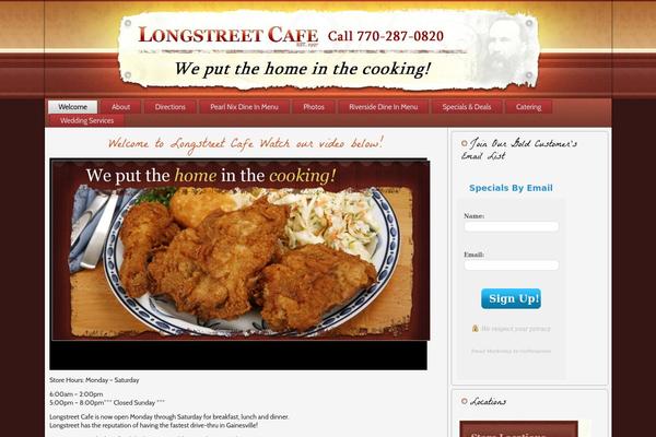 longstreetcafe.com site used Longstreet