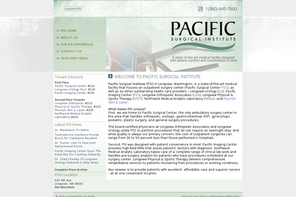 longviewpsi.com site used Pacific_surgical_institute