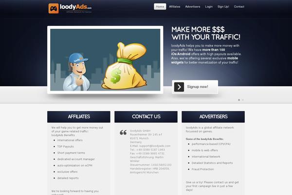 loodyads.com site used Ambitious