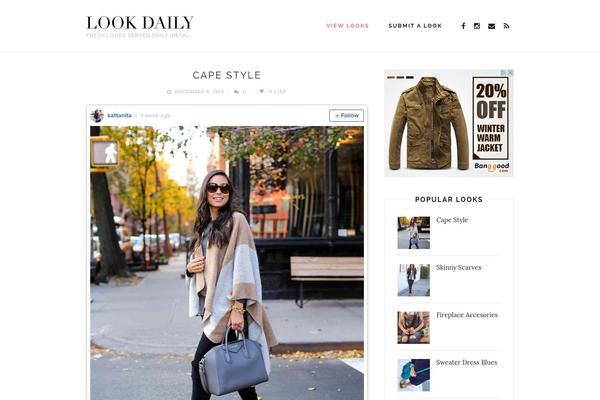 lookdaily.com site used Yeahthemes-elegance
