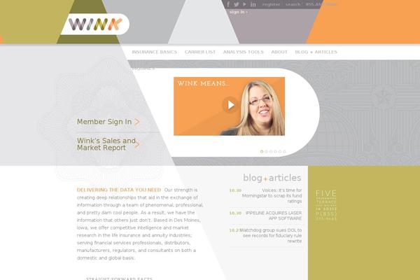 Wink theme site design template sample