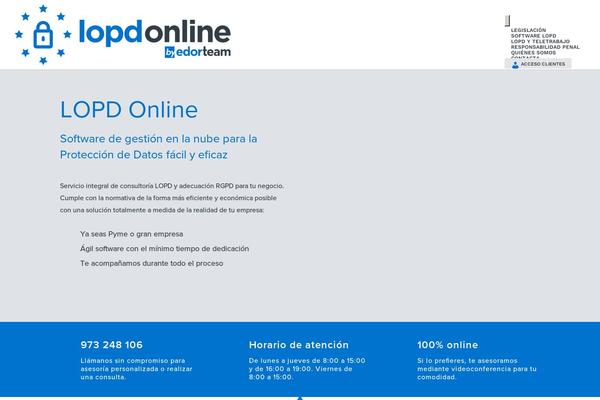lopd-online.es site used Edorteam