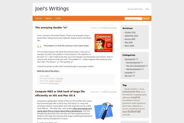 Love The Orange theme site design template sample