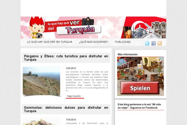 Zonaviajesred theme site design template sample