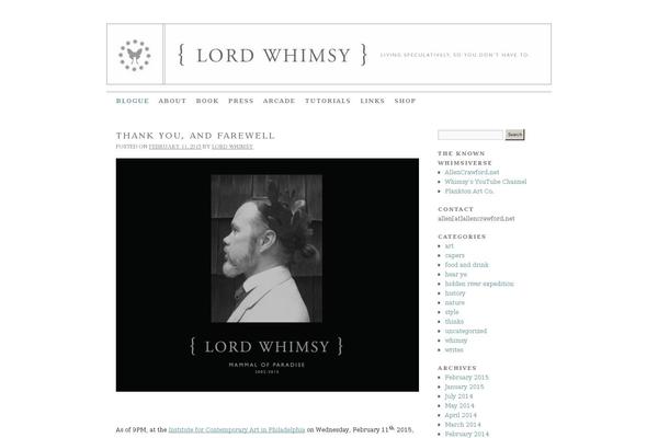 lordwhimsy.com site used Whimsy